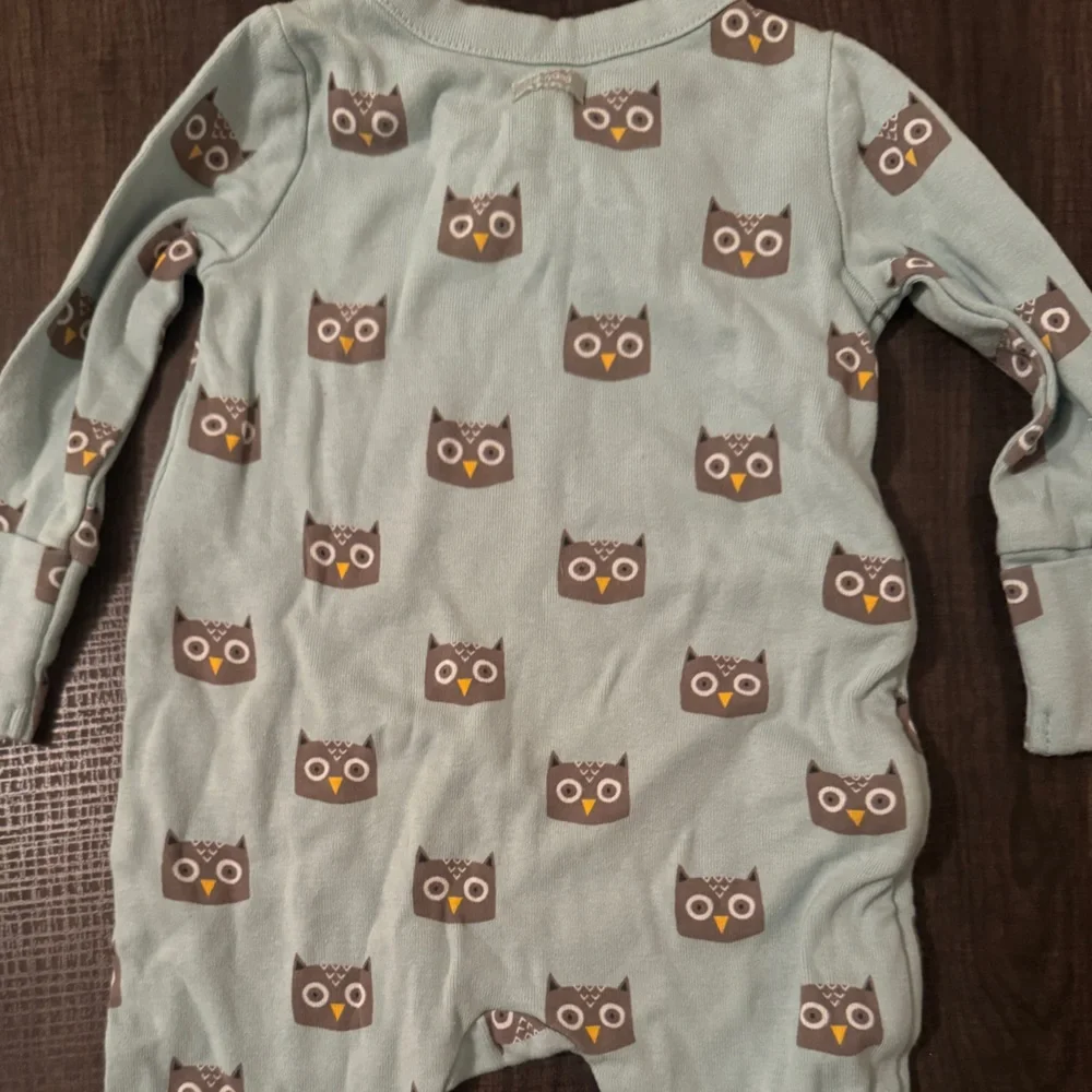 🌈 3/$15 Baby Gap Footie Pajamas with Owls
